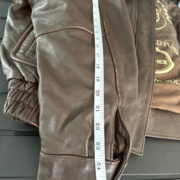 Flying machine real leather bomber - Picture 6 of 8